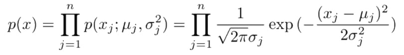 The formula for density estimation