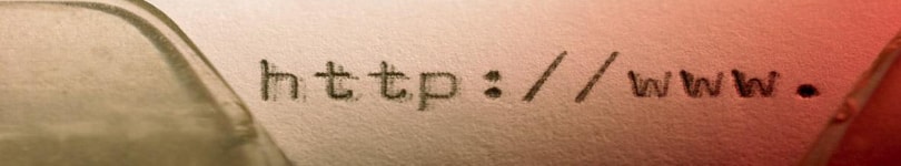 'http://www' typewritten out on old paper