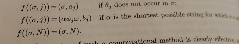 Text from a page of a book: 'If alpha is the shortest possible string for which'